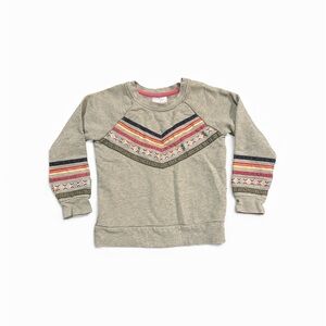Hanna Andersson Girls Sweatshirt with Multicolor Stripes Size 110 (US 5)